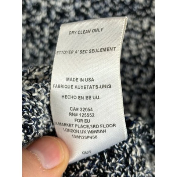 Dolan Anthropologie Charente Gray & Black Static Knit Cowl Neck Sweater Small - Picture 5 of 5